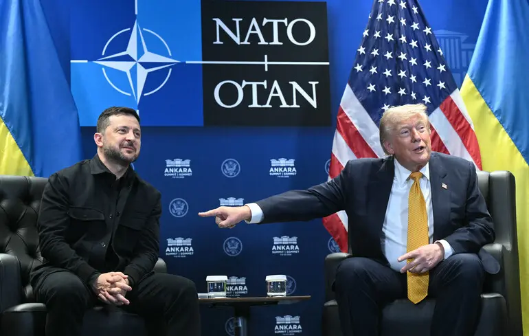 Дональд Трамп і Володимир Зеленський на саміті НАТО в Анкарі